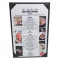 Leatherette 3 Fold Panel Pocket Menu Cover (5 1/2"x8 1/2")